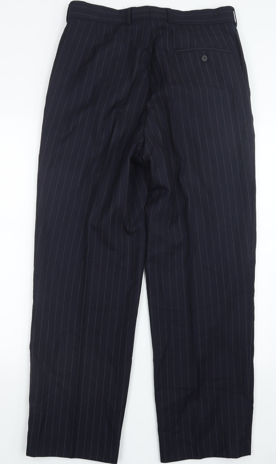 Preworn Mens Blue Striped  Trousers  Size 32 in