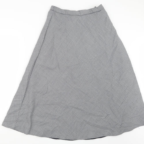 Country Collection Womens Black Houndstooth  A-Line Skirt Size 14