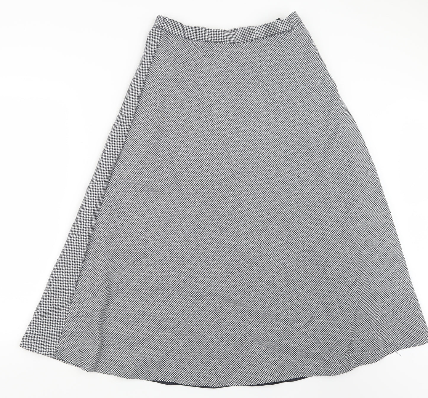 Country Collection Womens Black Houndstooth  A-Line Skirt Size 14