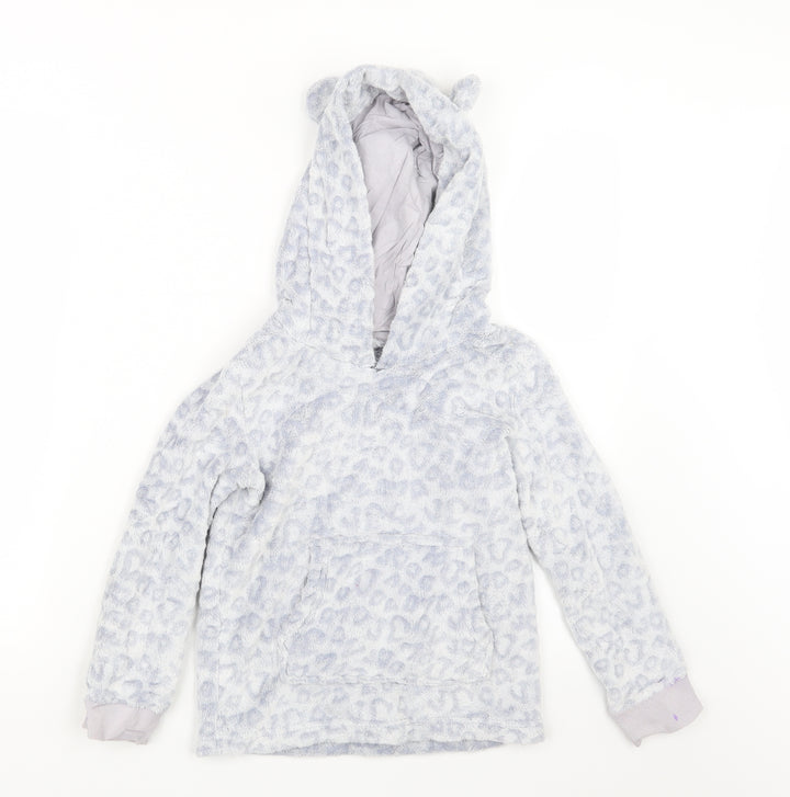 Debenhams Girls Grey Animal Print Top One Piece Size 7-8 Years