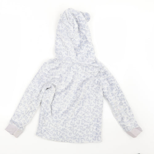 Debenhams Girls Grey Animal Print  Top One Piece Size 7-8 Years