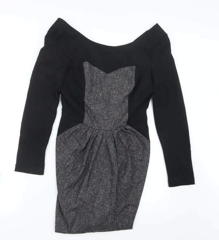 River Island Womens Grey Shirt Dress Size 12