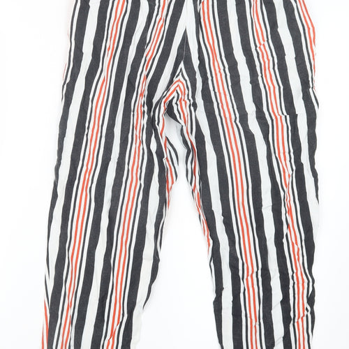 River Island Womens Black Striped  Trousers  Size 8 L22 in