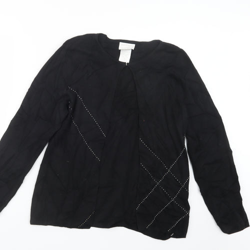 Designers Originals Womens Black  Knit Cardigan Jumper Size M