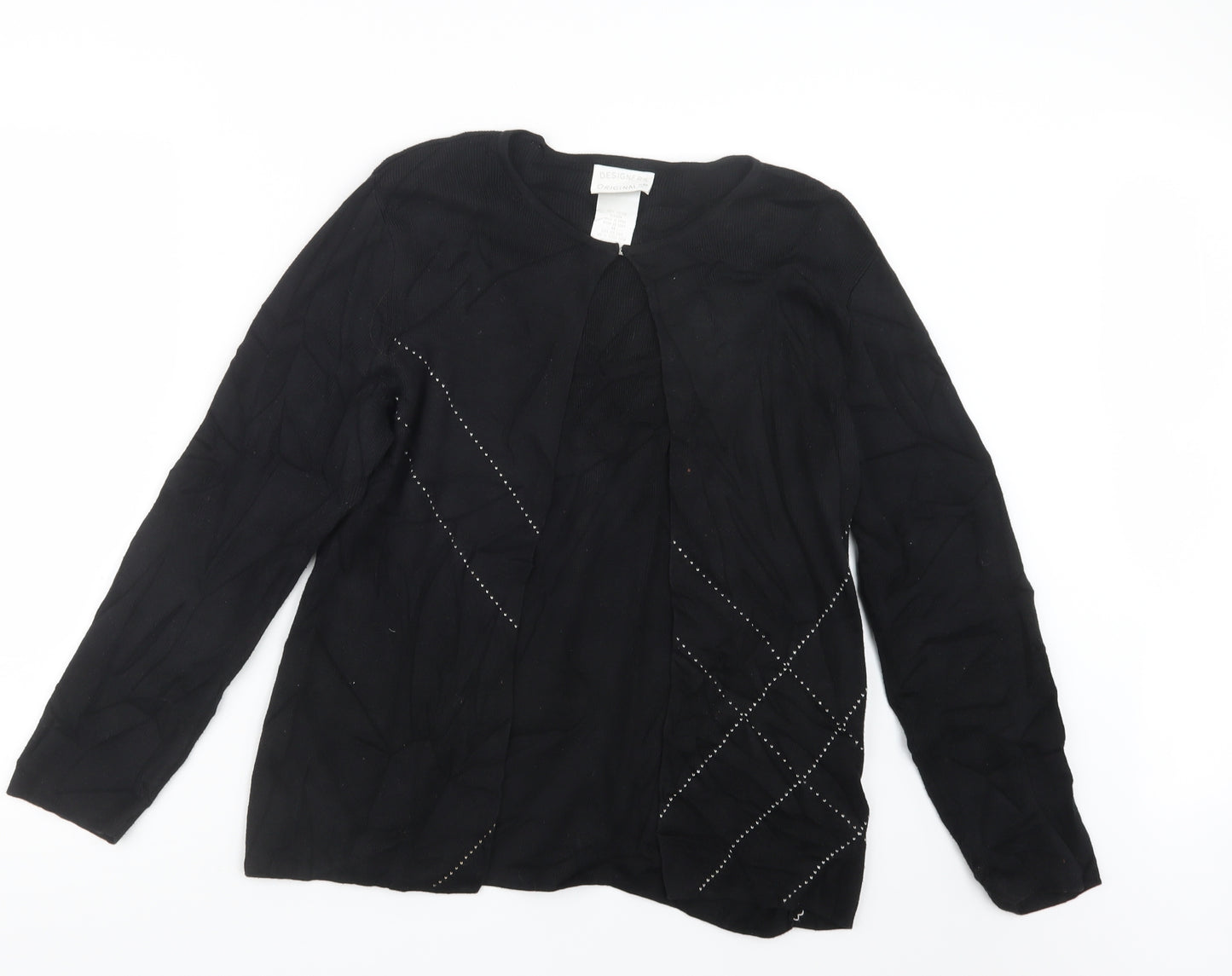 Designers Originals Womens Black  Knit Cardigan Jumper Size M