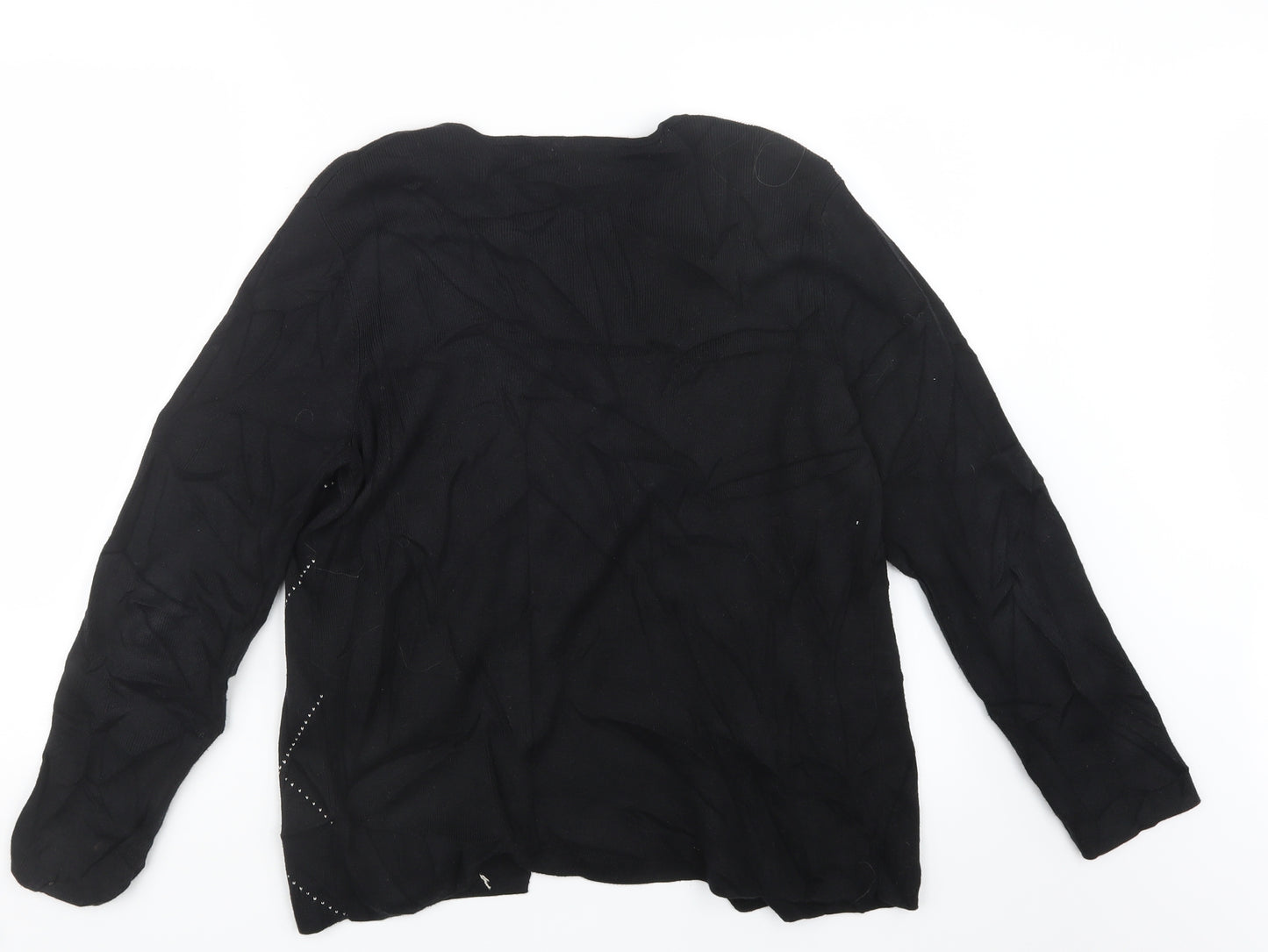 Designers Originals Womens Black  Knit Cardigan Jumper Size M