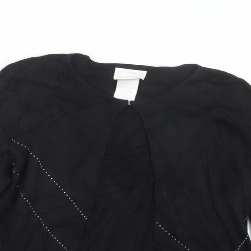 Designers Originals Womens Black  Knit Cardigan Jumper Size M