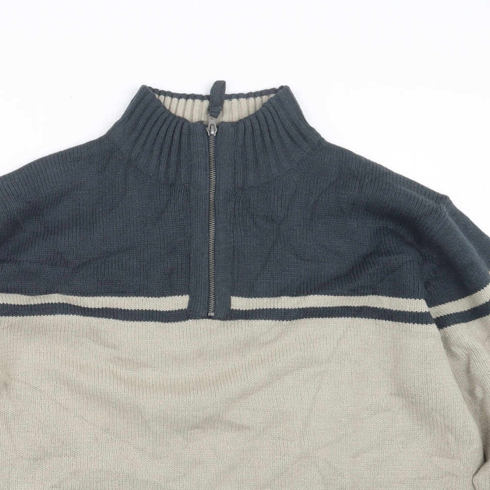 Cedar Wood State Mens Beige  Knit Pullover Sweatshirt Size XL