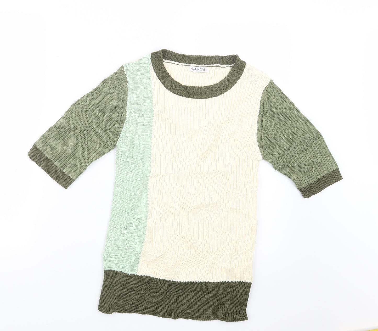 Damart Womens Green  Knit Pullover Jumper Size 10