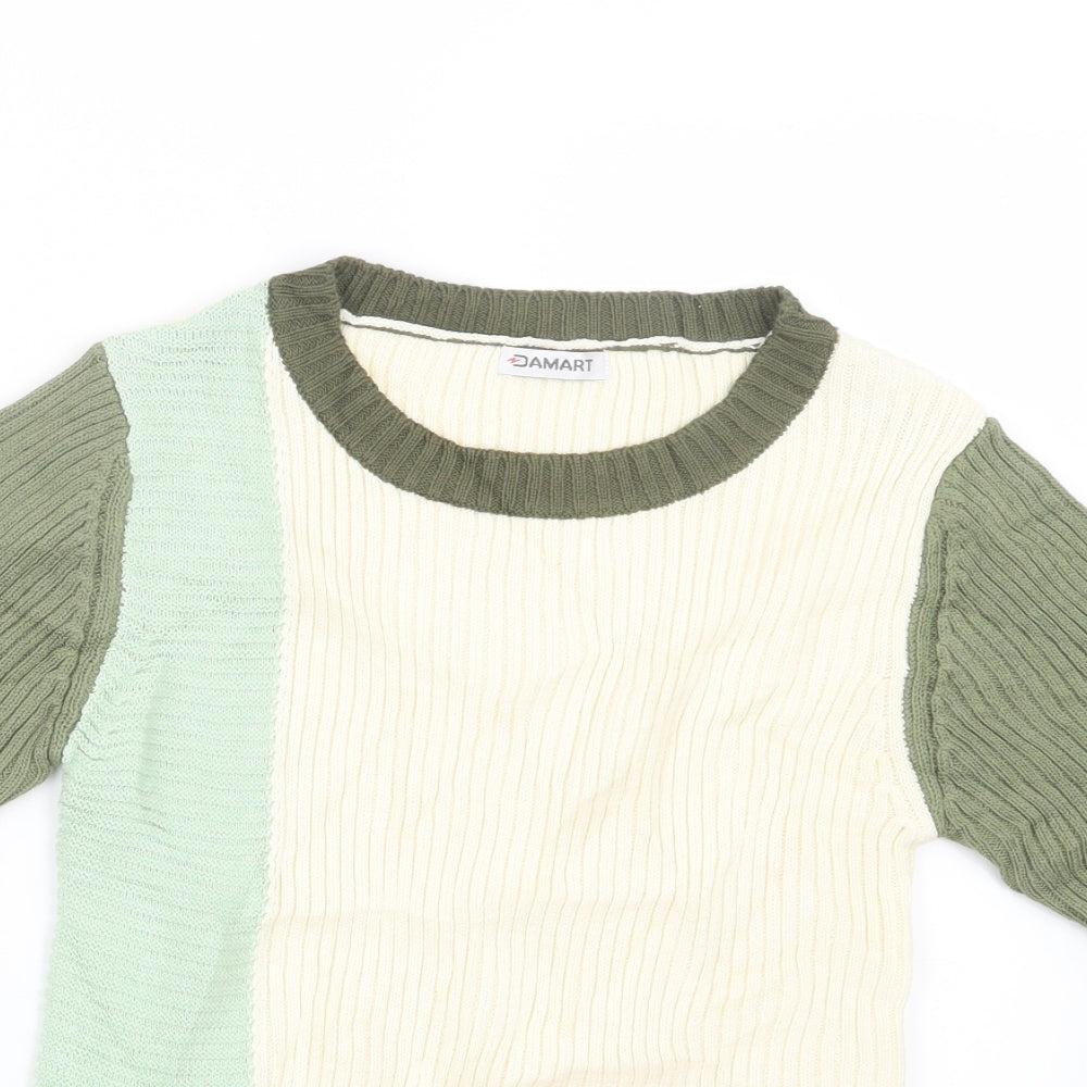 Damart Womens Green  Knit Pullover Jumper Size 10