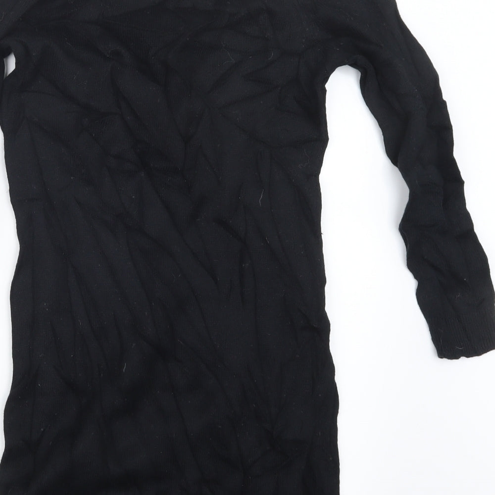Monsoon Womens Black  Knit Pullover Jumper Size 8  - Long