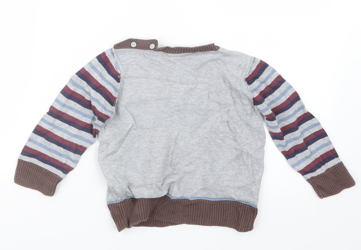 Matalan Boys Grey  Knit Pullover Jumper Size 3-4 Years