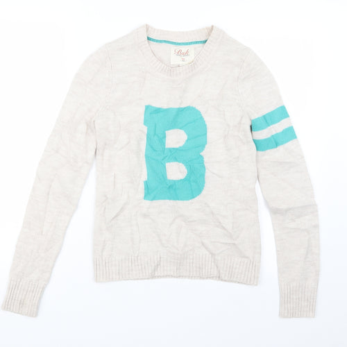 BSK Womens Beige  Knit Pullover Jumper Size S