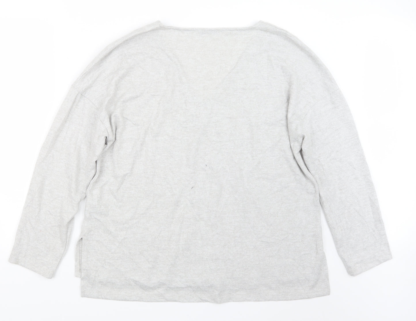 George Womens Grey  Knit Pullover Jumper Size 16