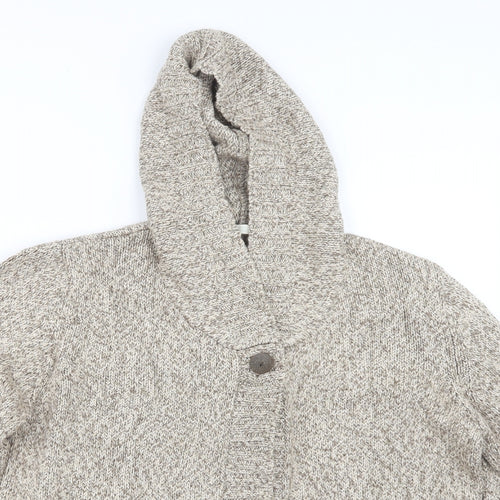 Marks and Spencer Womens Beige  Knit Cardigan Jumper Size 16