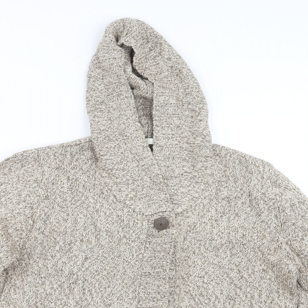 Marks and Spencer Womens Beige  Knit Cardigan Jumper Size 16