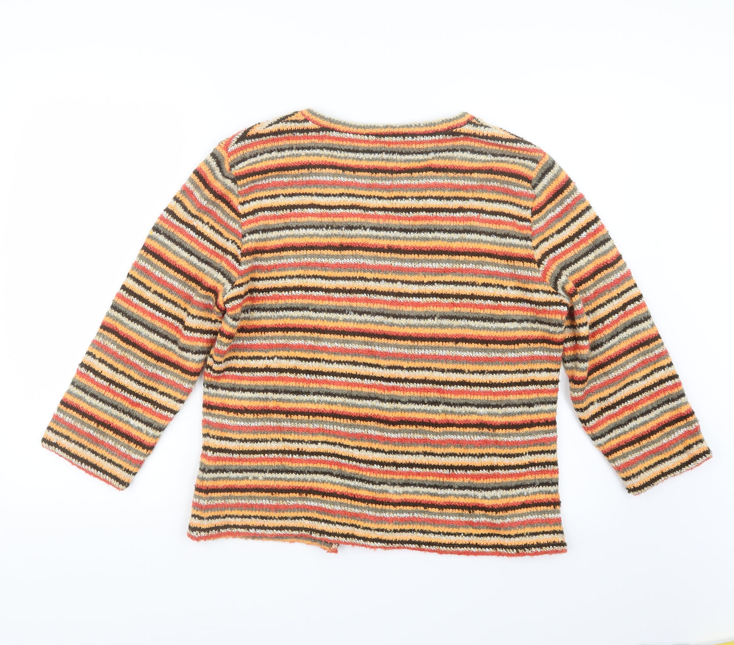 Per Una Womens Orange  Knit Cardigan Jumper Size 16