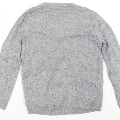 F&F Mens Grey  Knit Pullover Jumper Size L  - Christmas