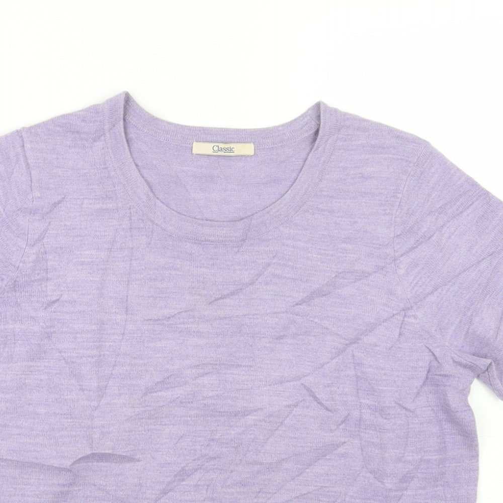 Marks and Spencer Womens Purple  Knit Basic T-Shirt Size 14