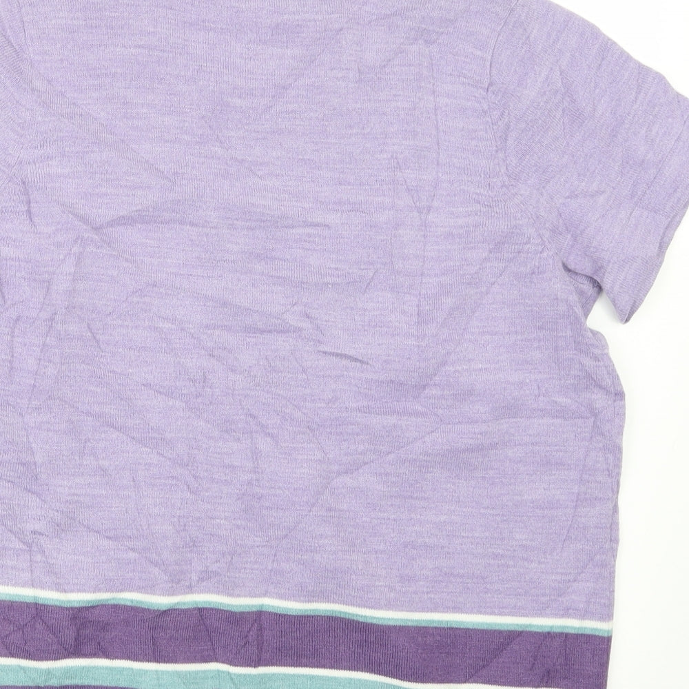 Marks and Spencer Womens Purple  Knit Basic T-Shirt Size 14