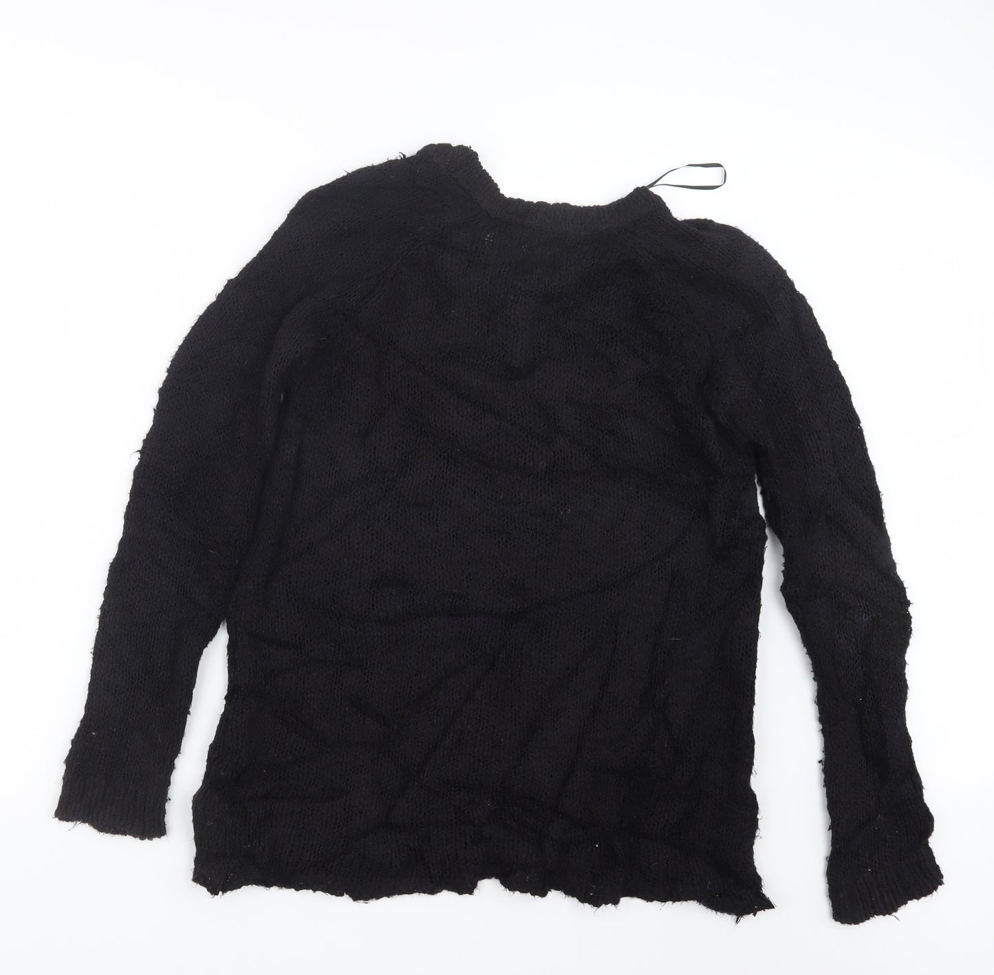 Topshop Womens Black  Knit Pullover Jumper Size 6