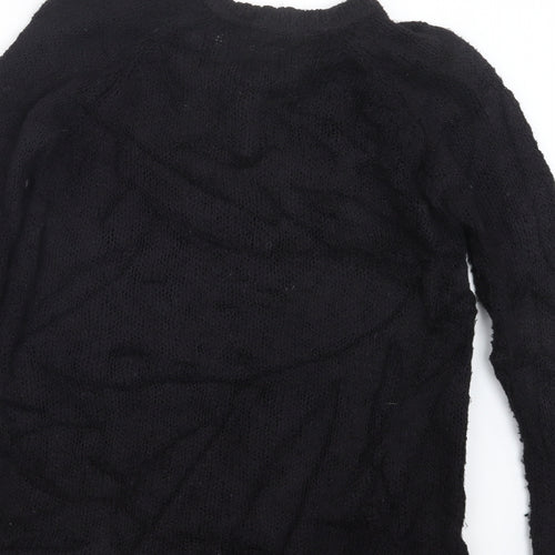 Topshop Womens Black  Knit Pullover Jumper Size 6
