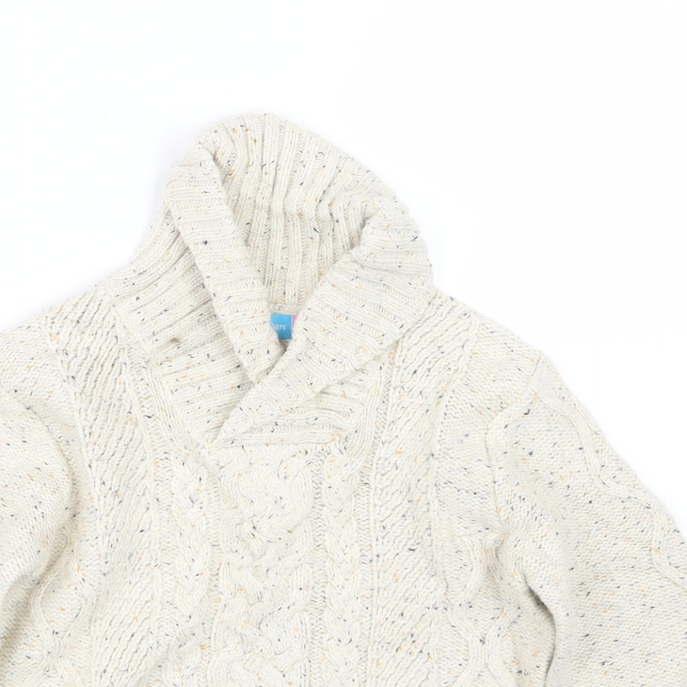 Lily & Dan Boys Beige  Knit Pullover Jumper Size 5-6 Years