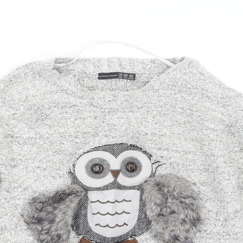 Atmosphere Womens Grey  Knit Pullover Jumper Size 12