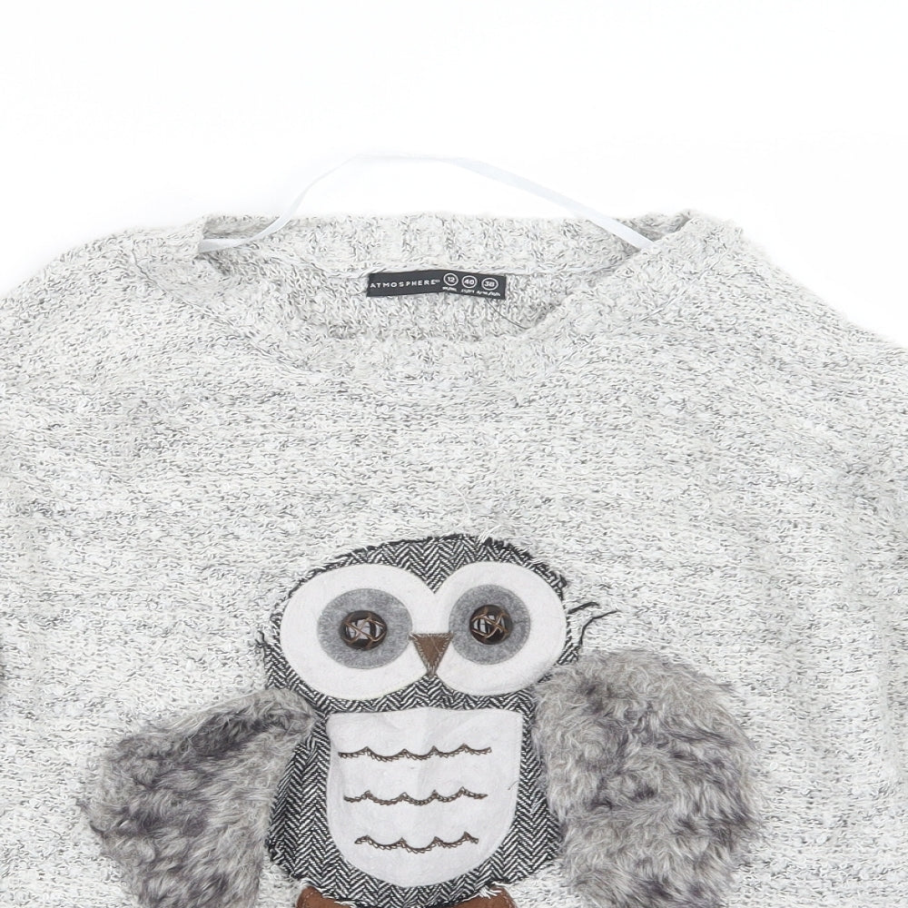 Atmosphere Womens Grey  Knit Pullover Jumper Size 12