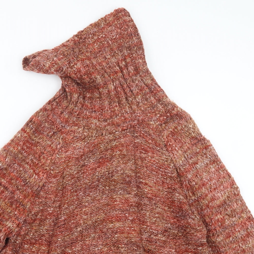M&Co Womens Orange  Knit Pullover Jumper Size 14