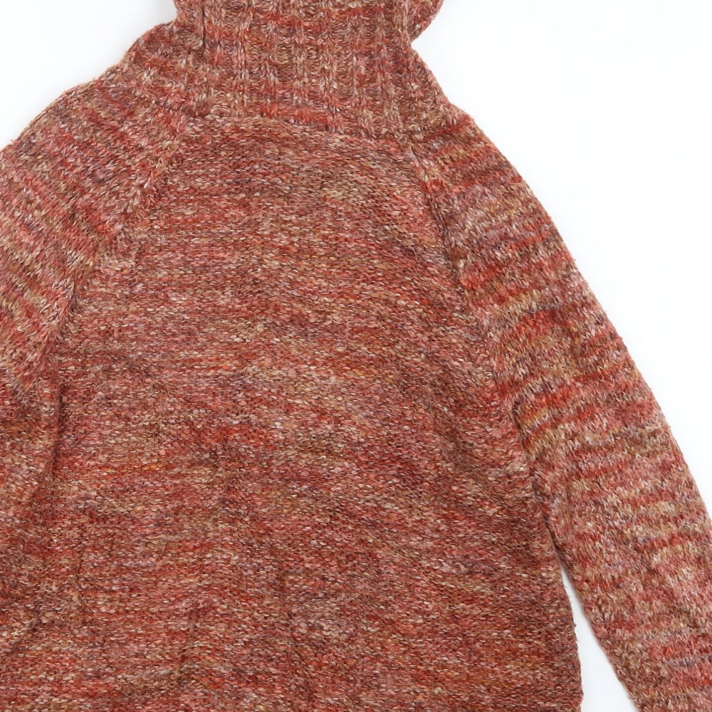 M&Co Womens Orange  Knit Pullover Jumper Size 14
