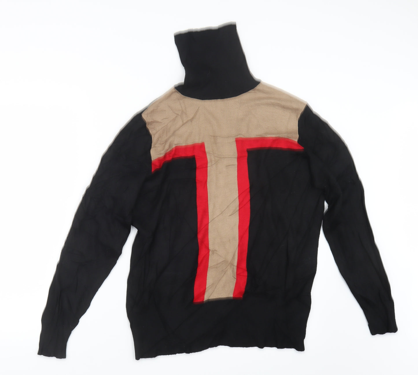 Wallis Womens Black  Knit Pullover Jumper Size 18