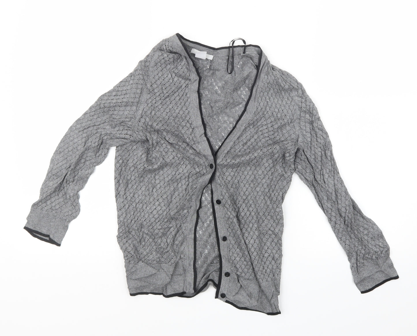 H&M Womens Grey   Cardigan Jumper Size S