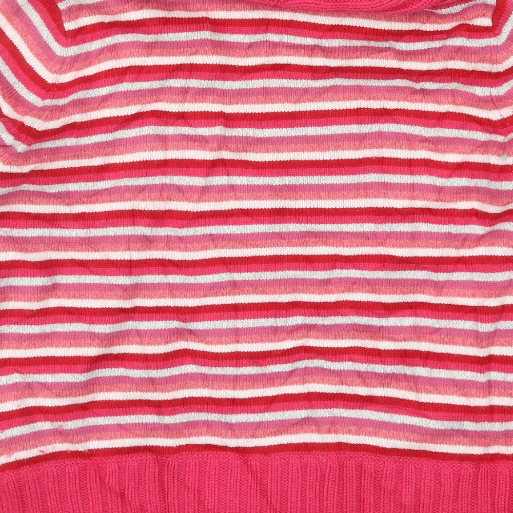 Marks and Spencer Womens Pink Striped  Pullover Jumper Size 16