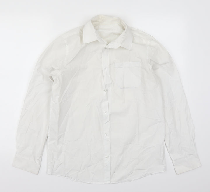 F&F Boys White   Basic Button-Up Size 13-14 Years