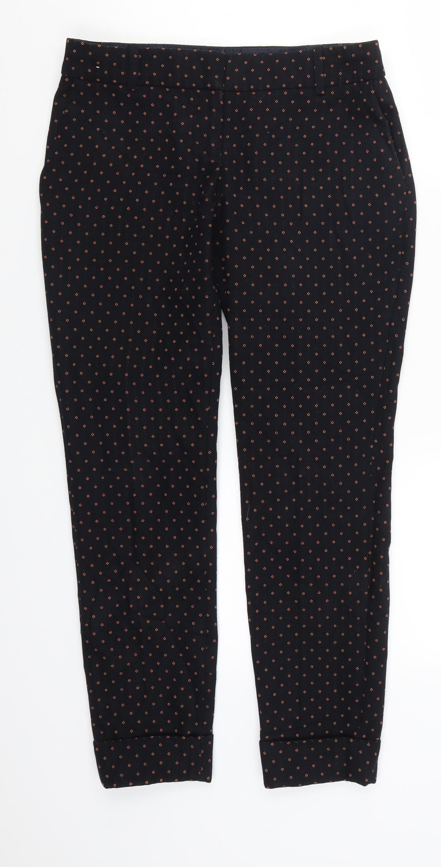 NEXT Womens Blue Geometric  Trousers  Size 6 L24 in