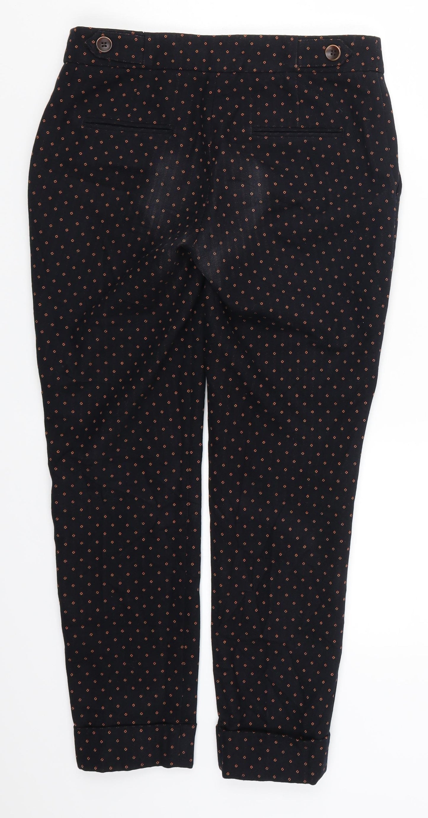 NEXT Womens Blue Geometric  Trousers  Size 6 L24 in