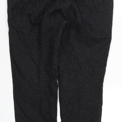 Jogsaw Womens Black Geometric  Trousers  Size 12 L26.5 in