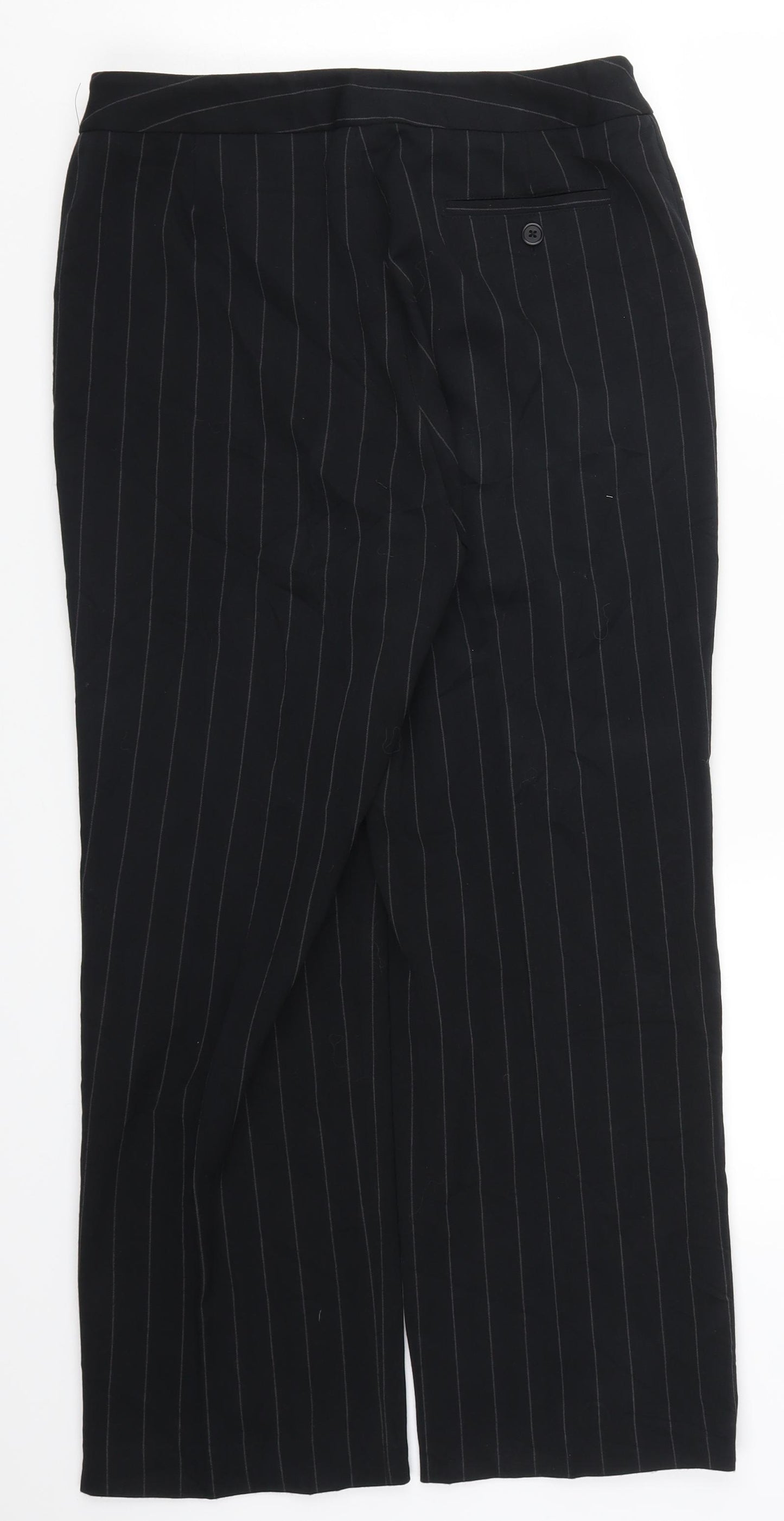 Rafaella Womens Black Striped  Trousers  Size 8 L27.5 in