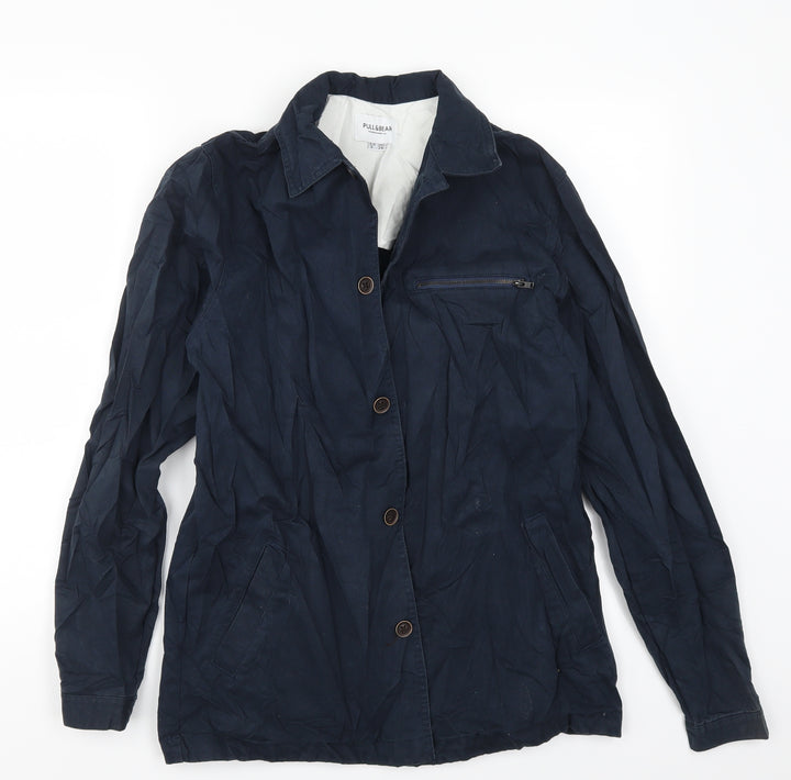 Pull & Bear Mens Blue   Jacket  Size S  - Follow No One