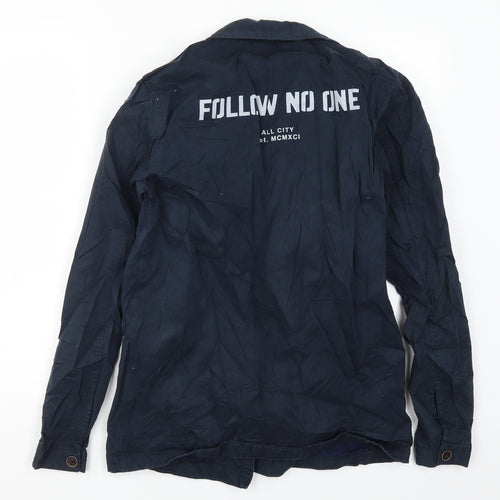 Pull & Bear Mens Blue   Jacket  Size S  - Follow No One