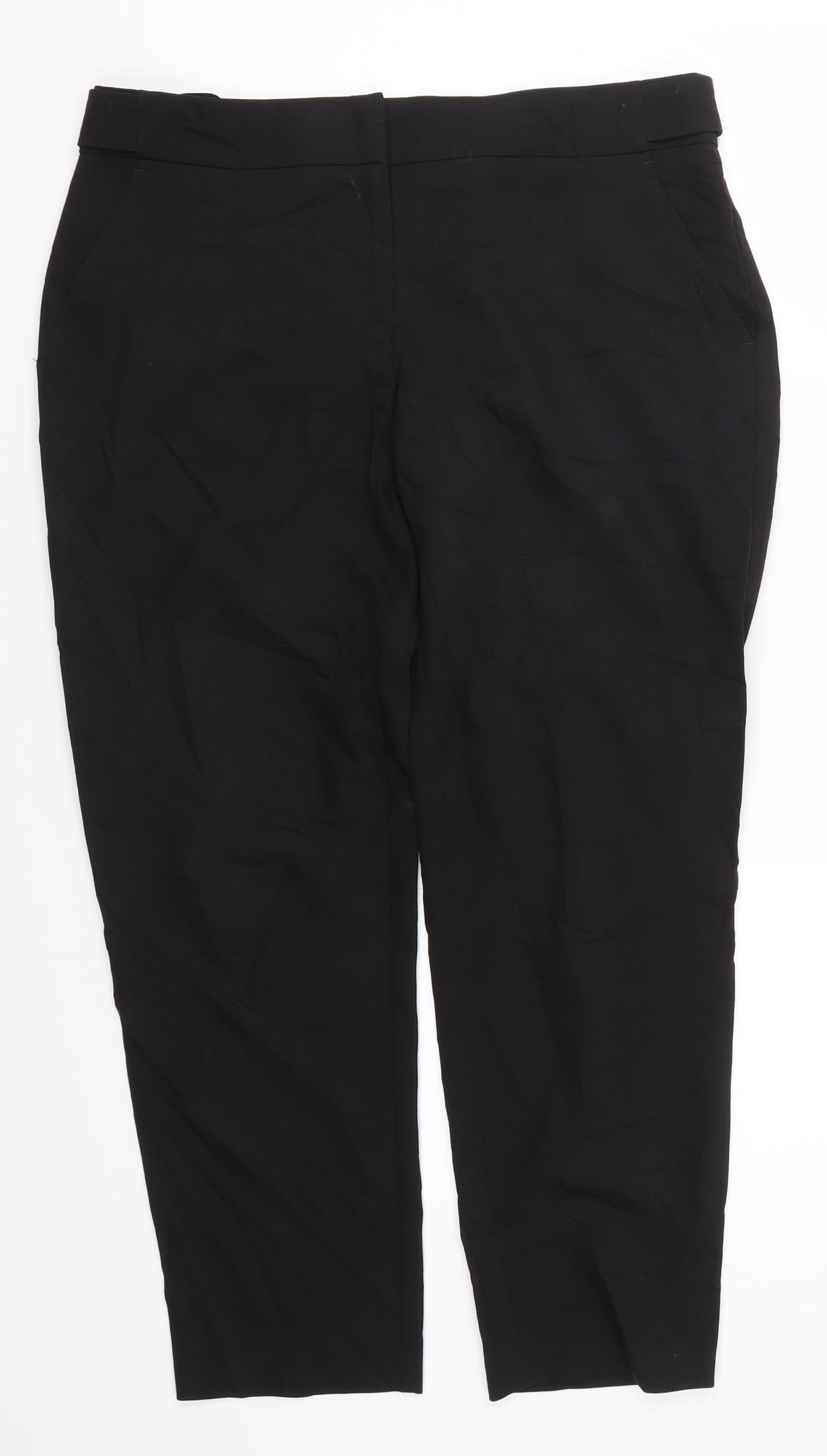 Dorothy Perkins Womens Black   Cropped Trousers Size 12 L25.5 in