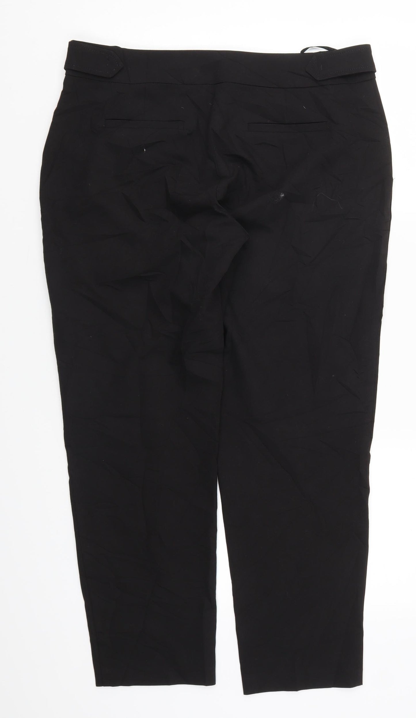 Dorothy Perkins Womens Black   Cropped Trousers Size 12 L25.5 in