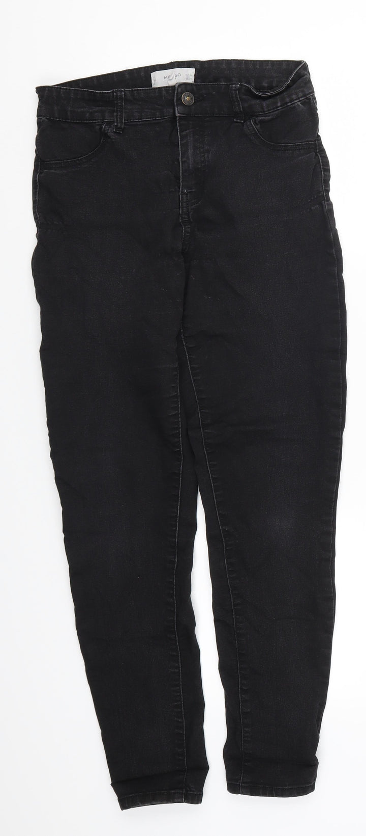 Mango Womens Black Denim Skinny Jeans Size 8 L27 in