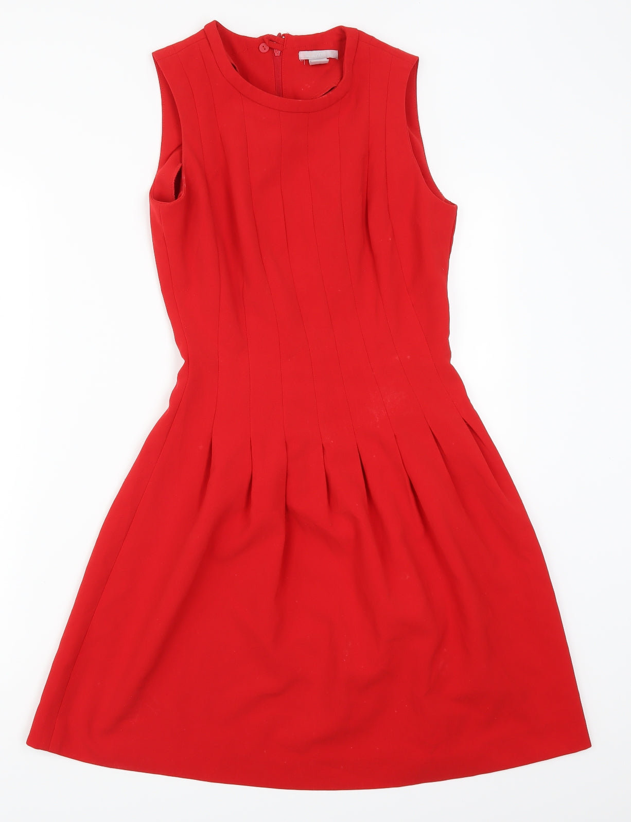H&M Womens Red   Skater Dress  Size 6