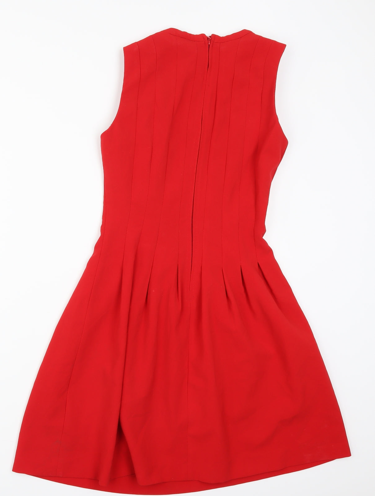 H&M Womens Red   Skater Dress  Size 6