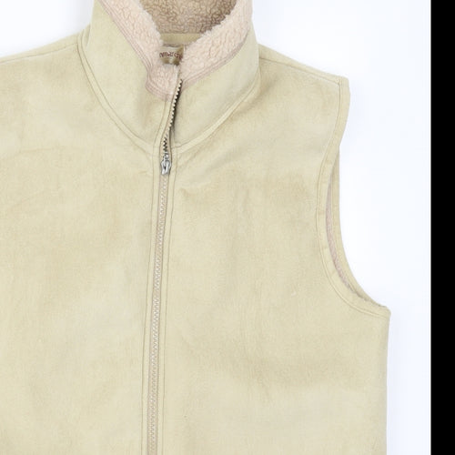 Bonmarché Womens Beige  Fleece Gilet Jacket Size S
