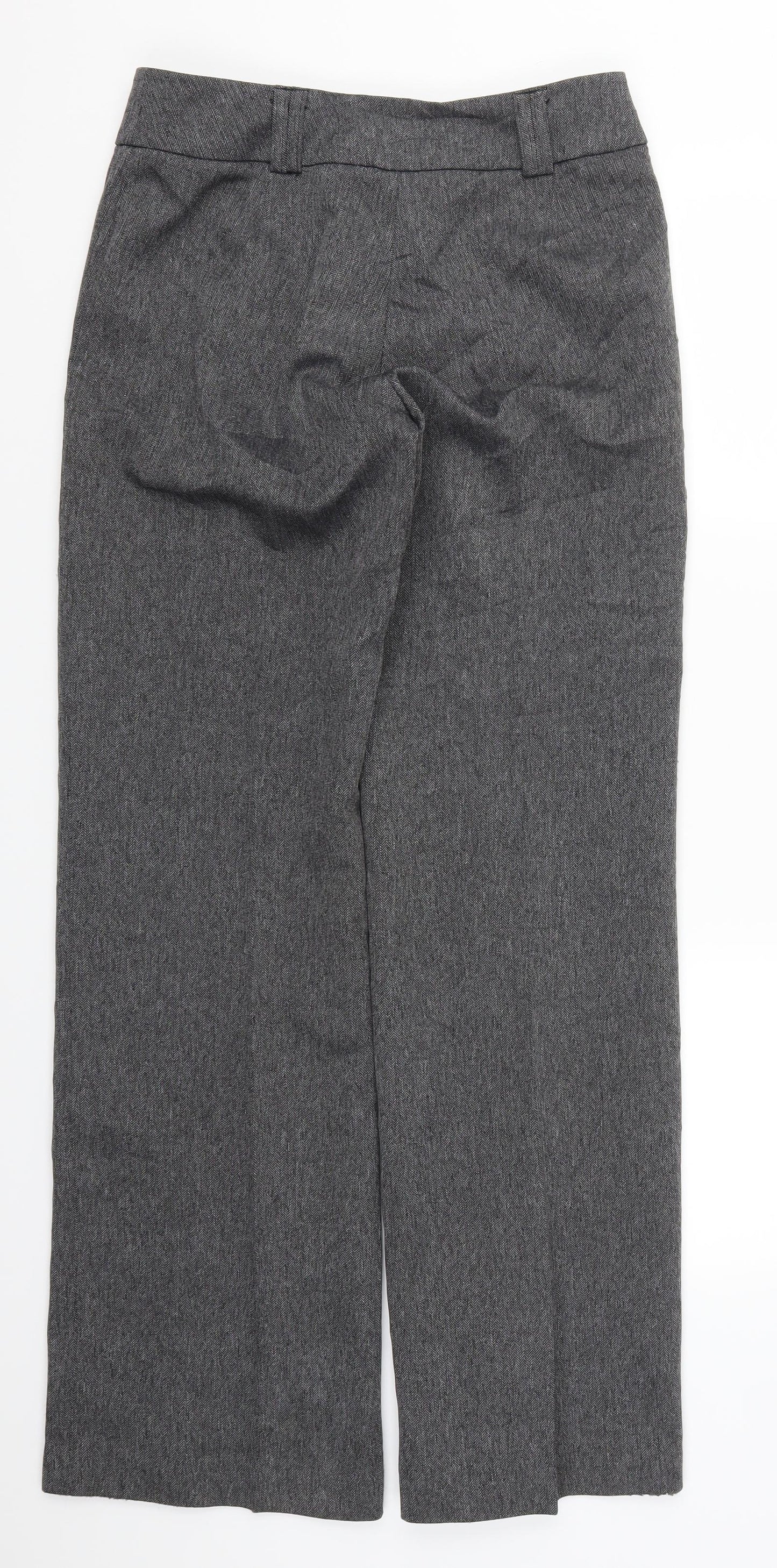 Debenhams Womens Grey Herringbone  Trousers  Size 10 L32 in