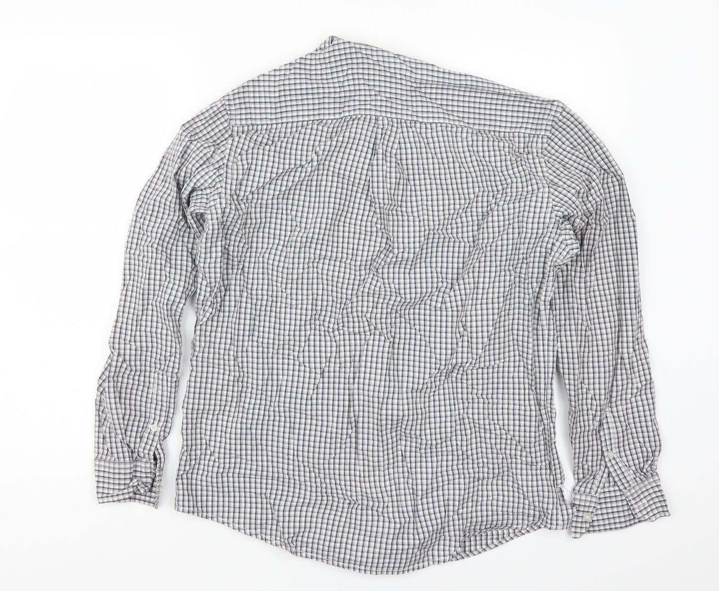 James Pringle Mens Grey Check   Button-Up Size M