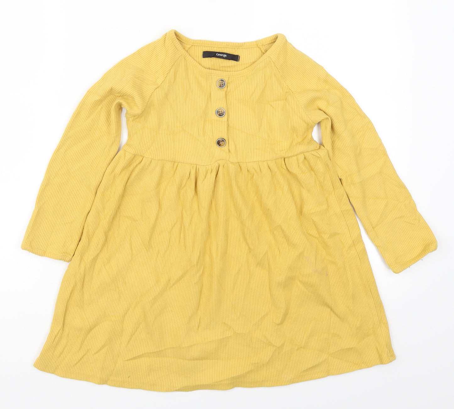 George Girls Yellow   A-Line  Size 5-6 Years
